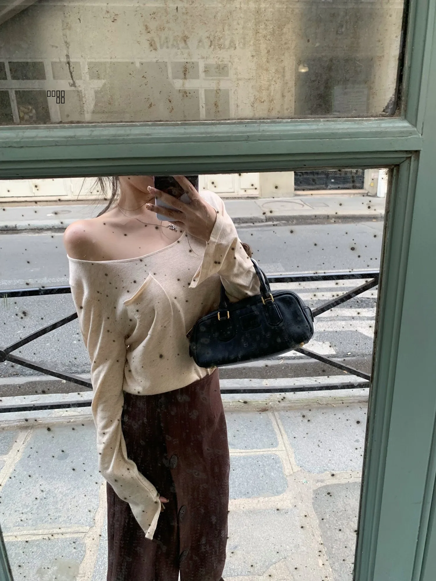 

Женский повседневный вязаный свитер Wuuus из смесовой шерсти с длинным рукавом, зимний базовый слой, свободный крой, круглый вырез, в полоску