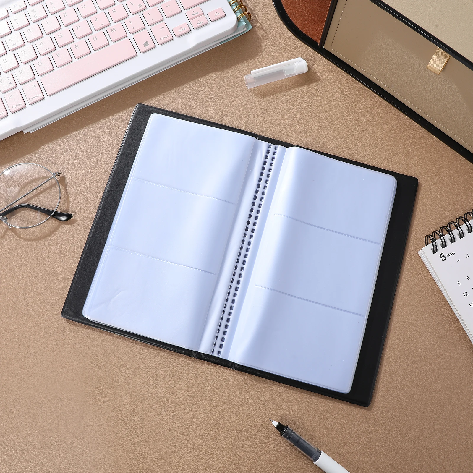 

Large Capacity Business Card Book Organizer Holder Binder Multiple Pockets Portable Card Storage For Business Cards Id Index