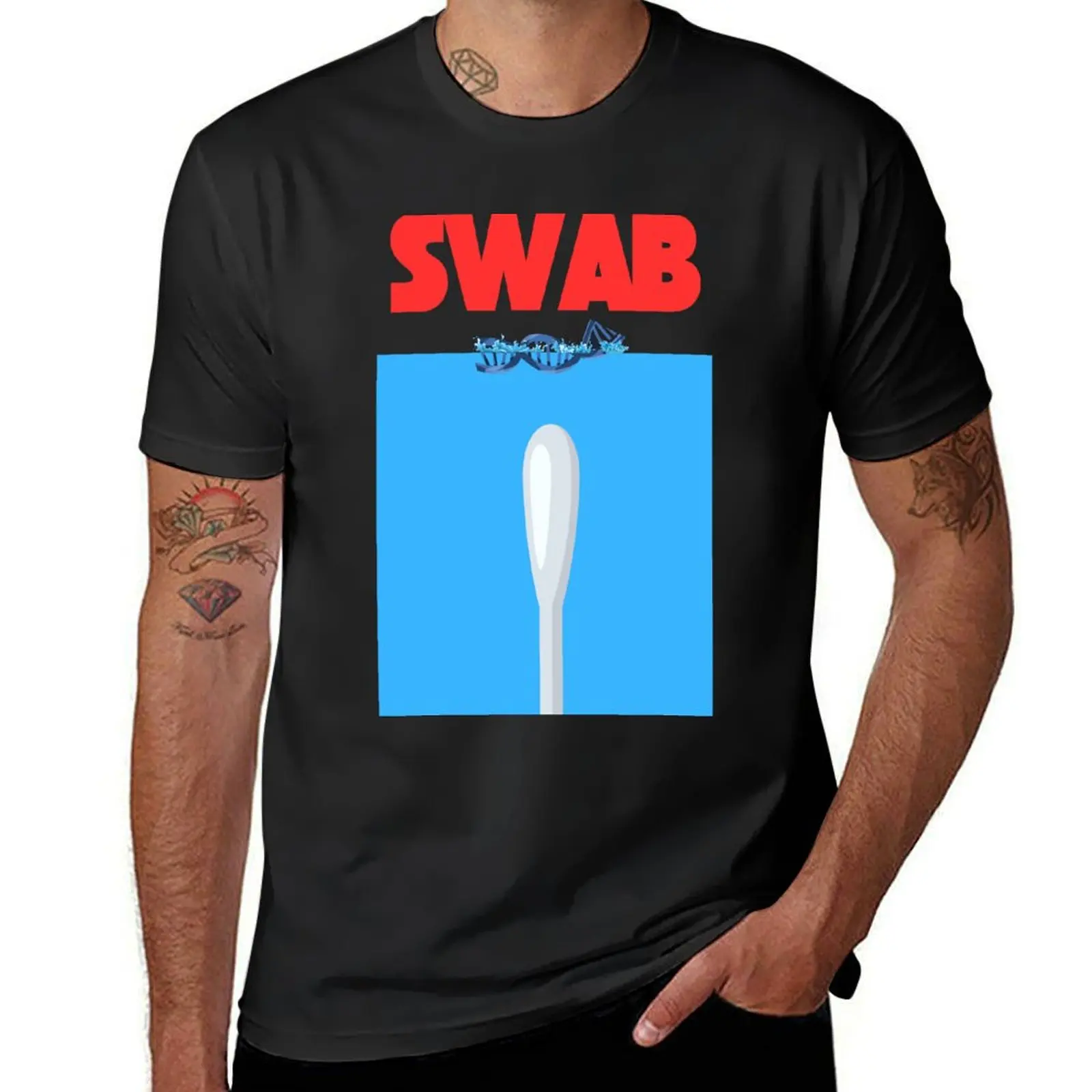 

Swab Forensics Movie Poster T-Shirt anime t shirts tops T-shirts for men cotton