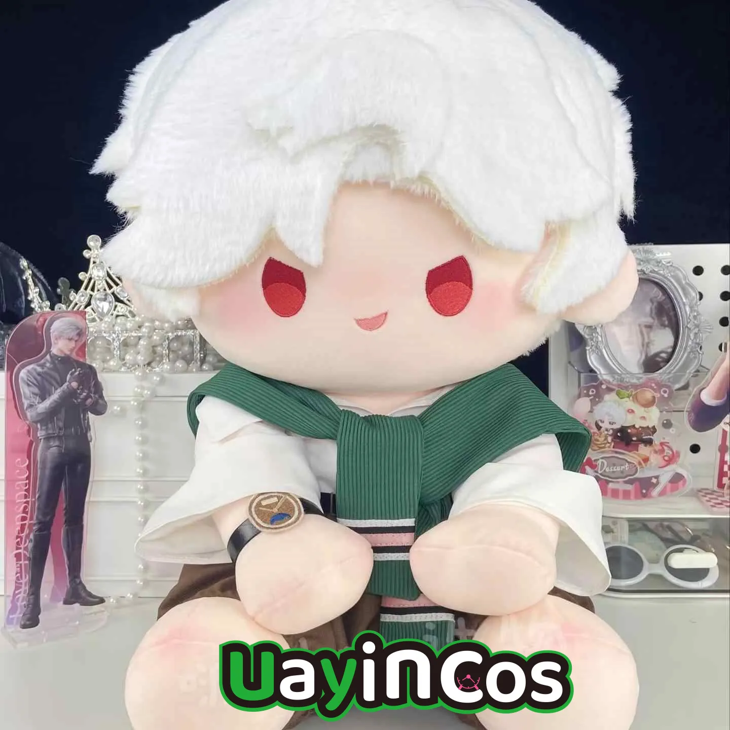 40cm Love and deepspace Sylus Stuffed Plushies Plush Cotton Doll Clothes Mask Soft Pillow Anime Figure Accessories Toy Kids Gift