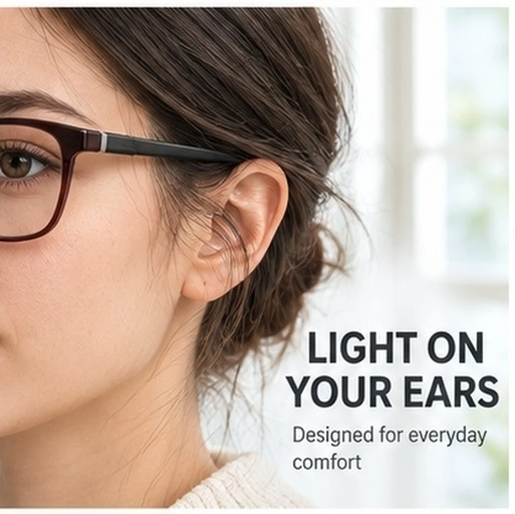 1Pair Glasses Arm Legs Replacement Black Comfortable Nonslip Sunglasses Arms Eyeglasses Temple Legs Accessories
