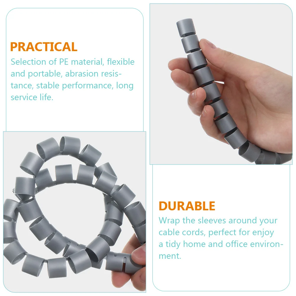 

Spiral Wire Wrap Cable Sleeve Durable Flexible Cord Organizer Tube for Computer Keyboard Cable Management