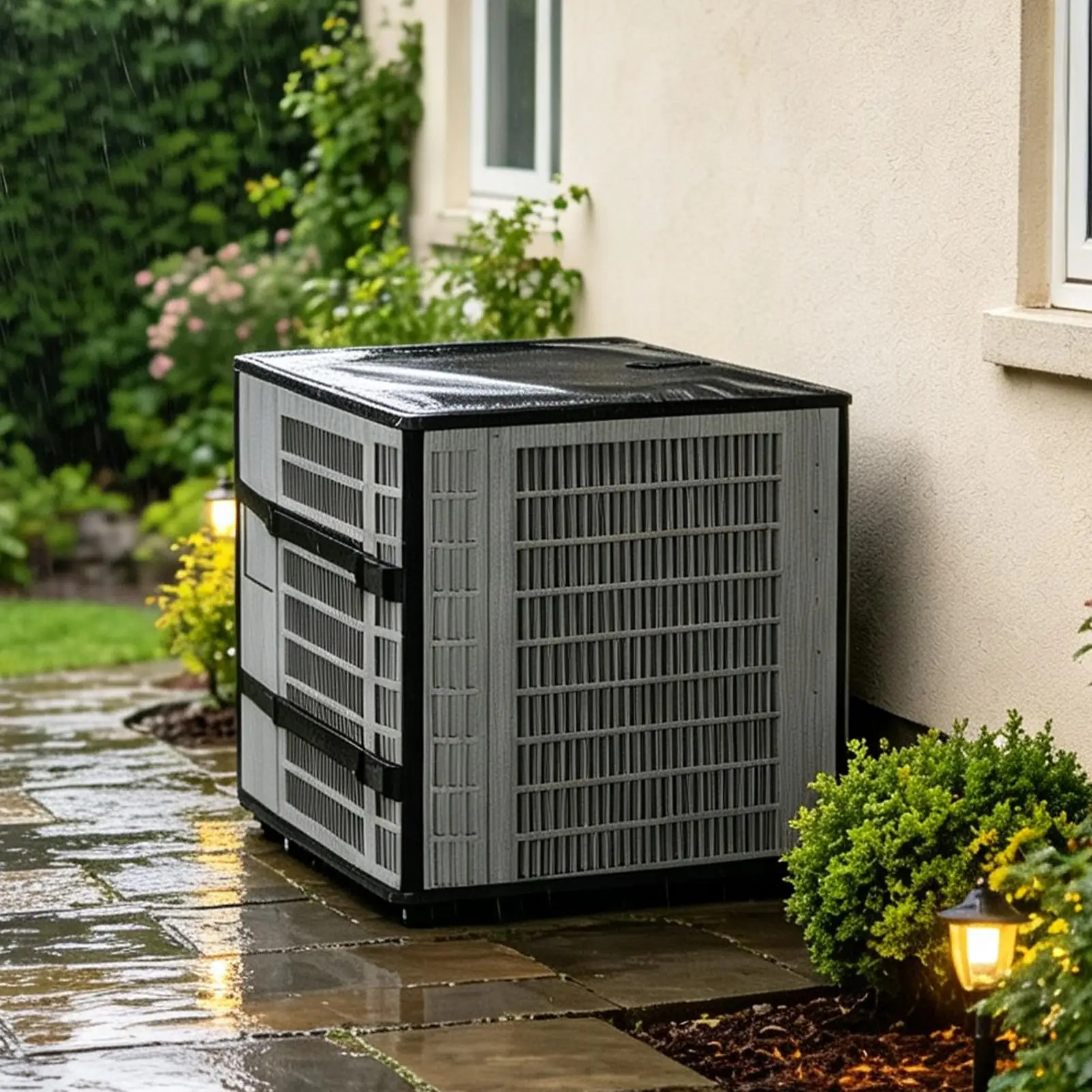 Air Conditioner Cover AC Cover Designed To Protect Coils From Clogging Leaves Grass Dust And Debris Outdoor Protection