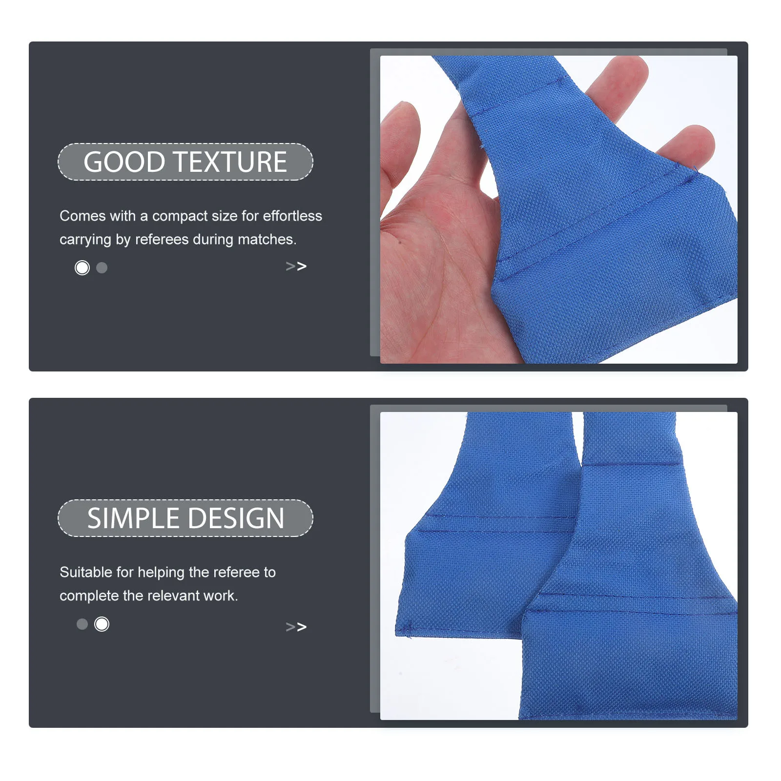 

2Pcs Football Referee Bean Bag Wear-Resistant Oxford Fabric Long Neck Portable Throw Bag for Soccer Match Referee Gear Large