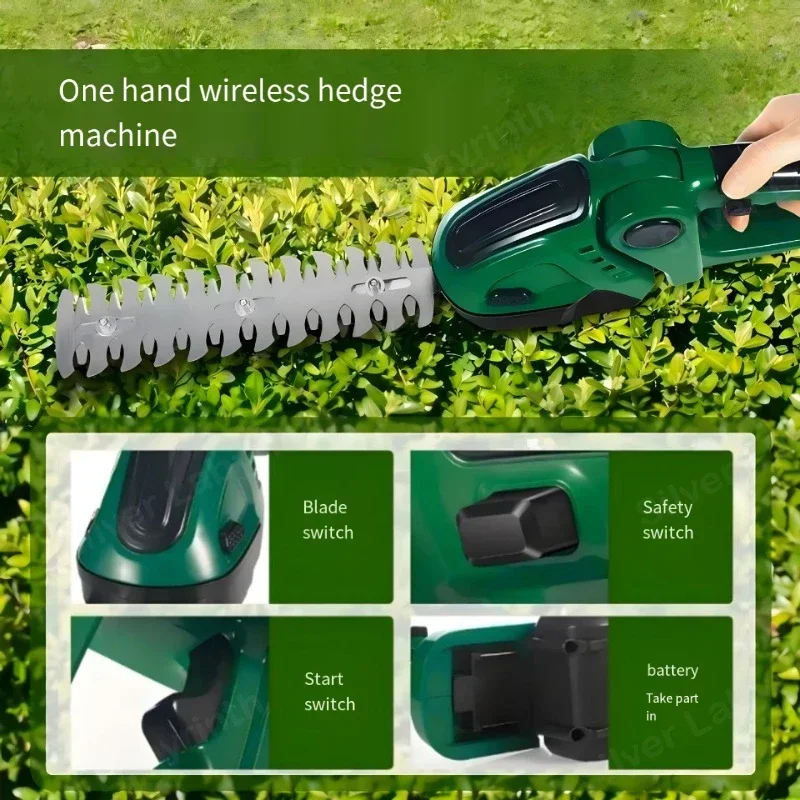 W18 Hedge Trimmer Portable Household Multifunctional Landscaping Trimmer Electric Lithium Battery Manual Grass