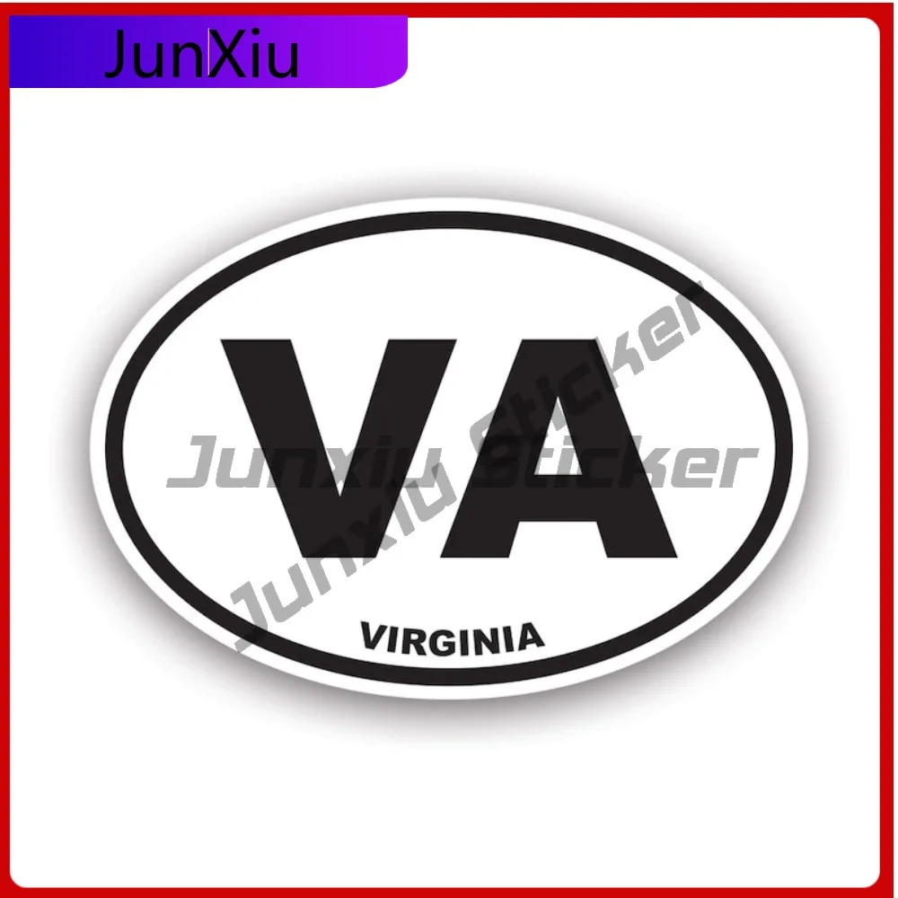 

Cute Vintage Virginia Euro Oval Sticker Uv Protected Decalsva Sticker Weather Resistant Outdoor Perfect For Skateboard
