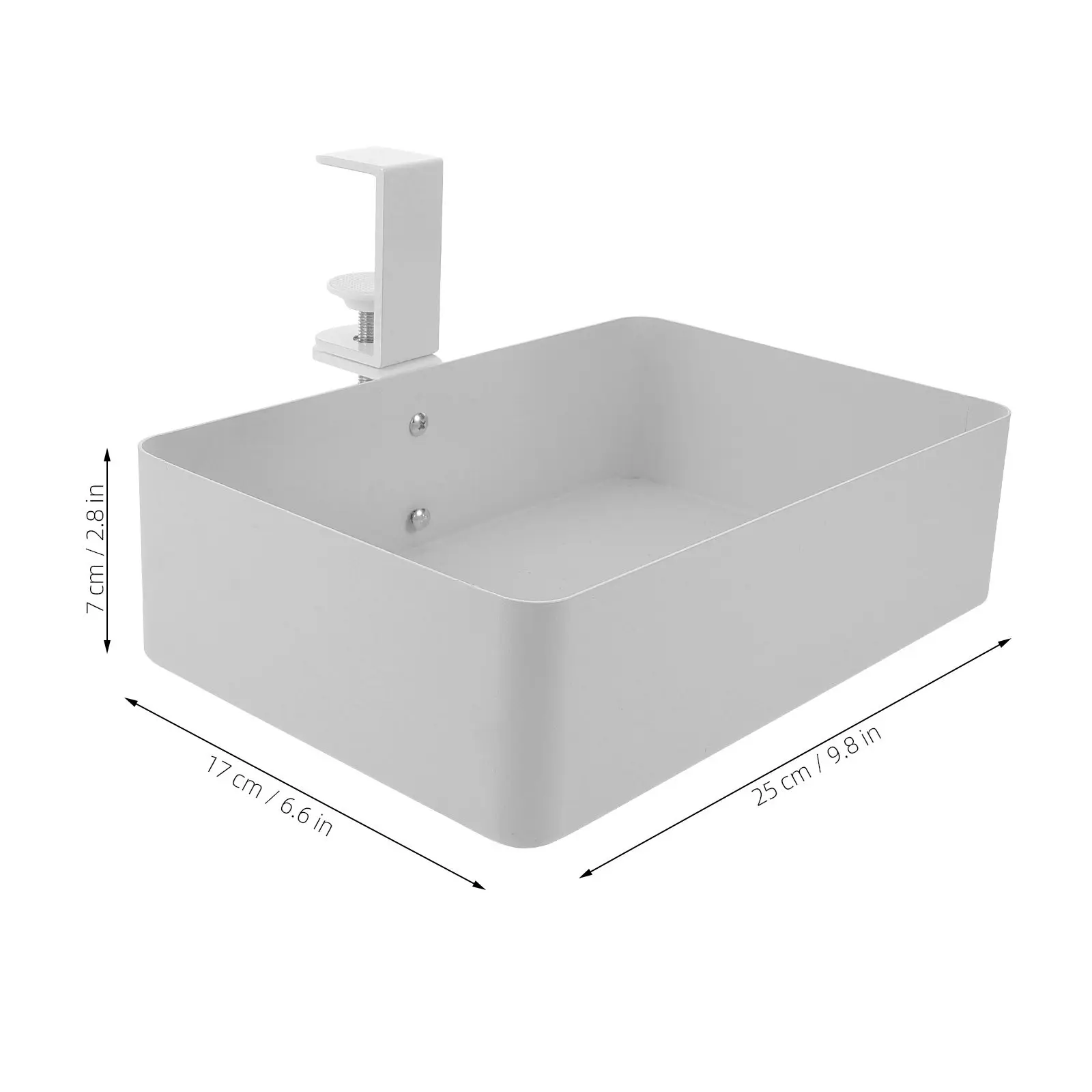 Concealed Metal Storage Basket Hanging Shelf Under Desk Organizer Rack for Kitchen Bathroom Office Small Spaces