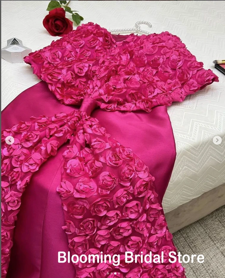 Off the Shoulder Floral Party Gowns Custom Made Trumpet Long Prom Dresses vestidos para mujer elegantes y bonitos