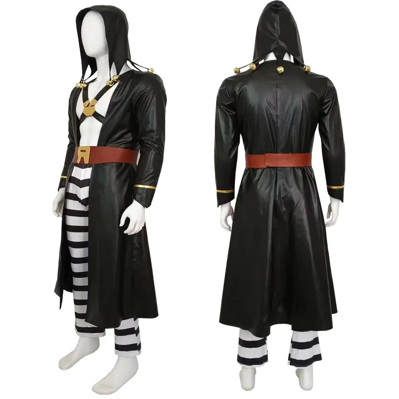 ★ Disfraz de Halloween para Cosplay de JoJo Risotto Nero, Peluca de Anime, Uniforme con Capucha, Aventura Extraña, Golden Wind ♥   Todos los rincones del país