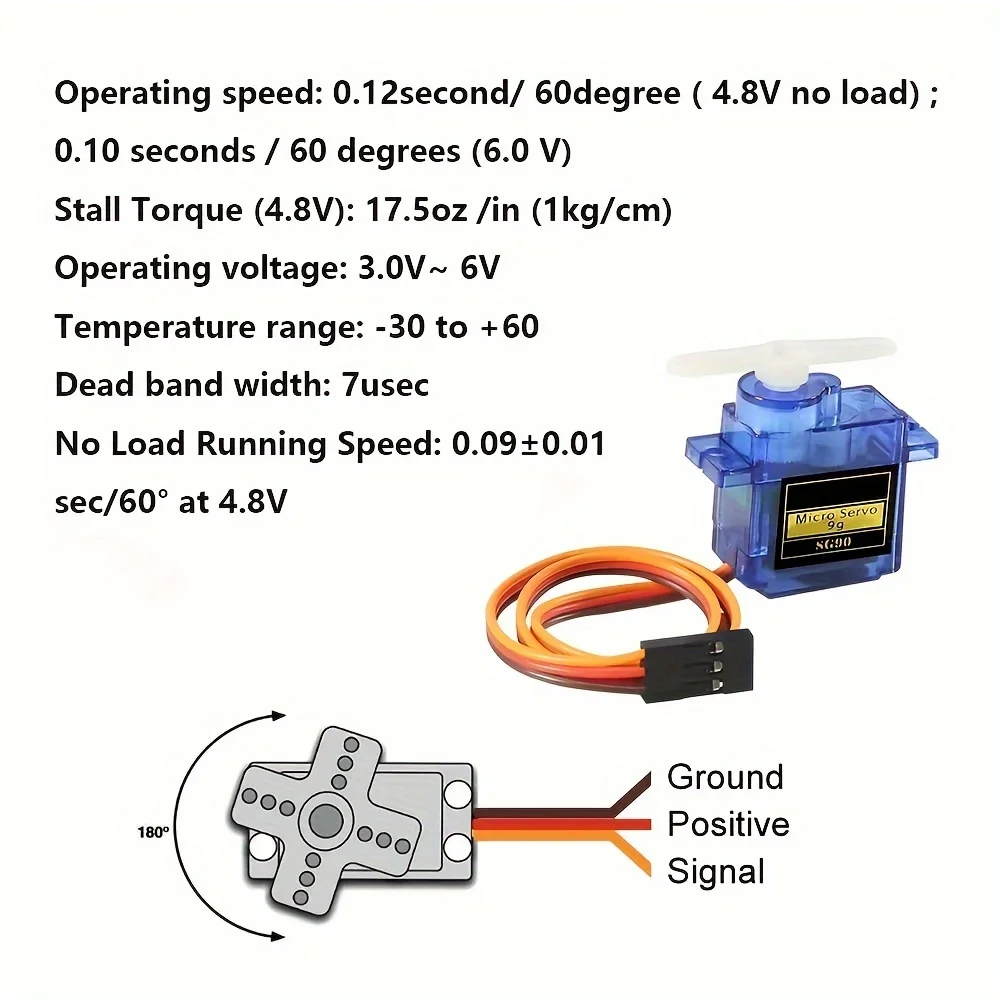 Рисунок 3 - SG90 серводвигатель микро сервопривод