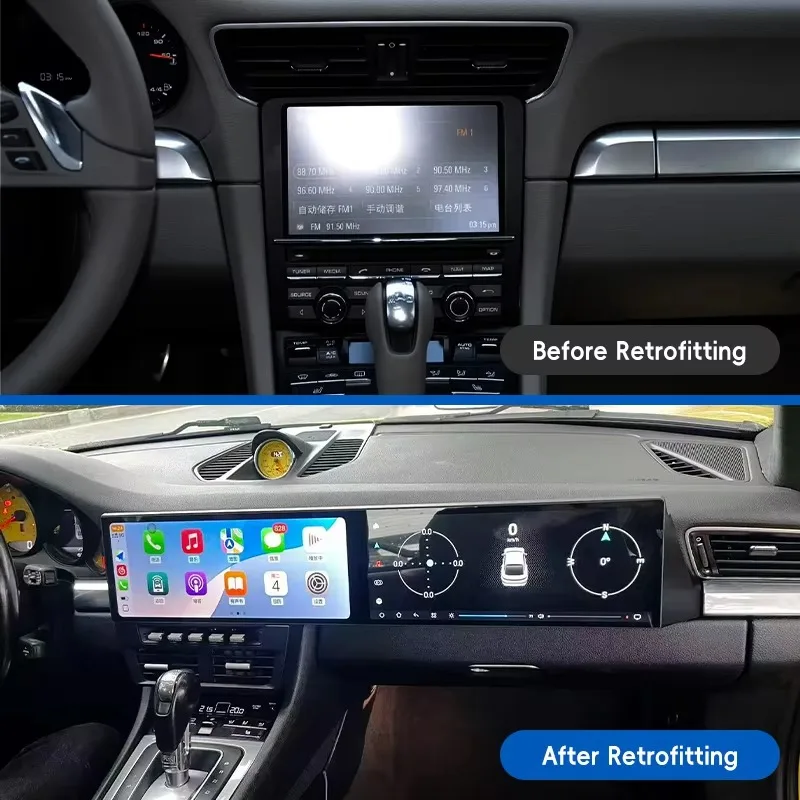 26 Style 2012-2019 Retrofit Modification Upgrade Central Control Dual Screen Android Multimedia For 911 991 718