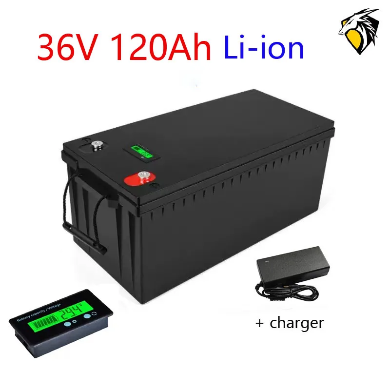 

waterproof 36v 120ah lithium ion battery 100A BMS li ion for 3500W 1500w inverter scooter golf cart ATV RV +10A charger