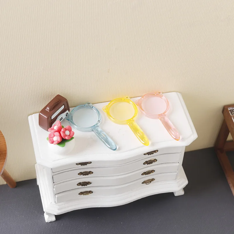 Miniature Magnifying Glass 1/12 Scale Simulation Mini Magnifying Lens Model Pocket Lens Toys Dollhouse Accessories