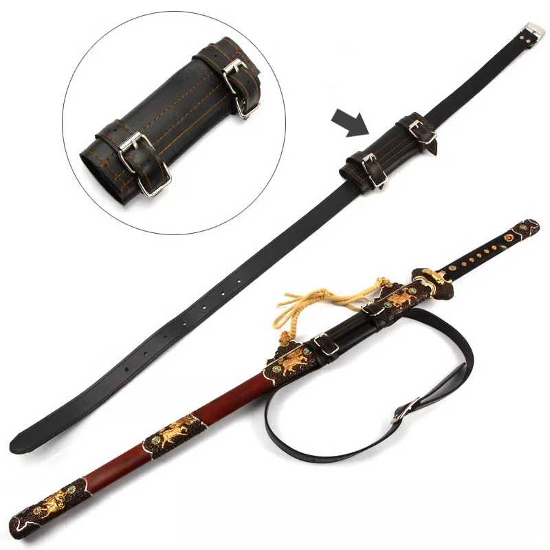 Sword Belt Holster Katana Anime Cosplay Prop Damascus Original Samurai Sabre Waist Real Full Size Japanese Katana Holder Gift
