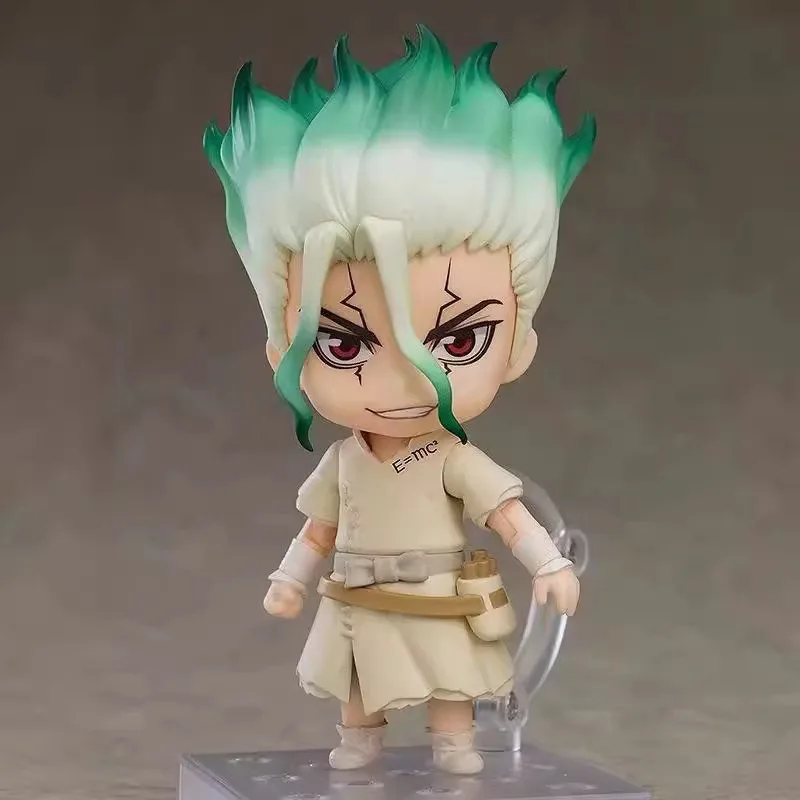 Neue q-version nendoroid stein gott senku neue steinzeit stein zeit bewegliches gesicht wechselnde hand modell verzierung