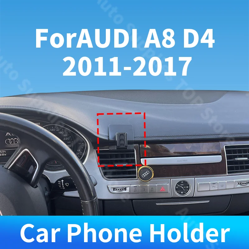 

For AUDI A8 D4 2011-2017 Car Phone Holder Special Fixed Bracket Base Wireless Charger Gravity For Car Auto Interior Accessories