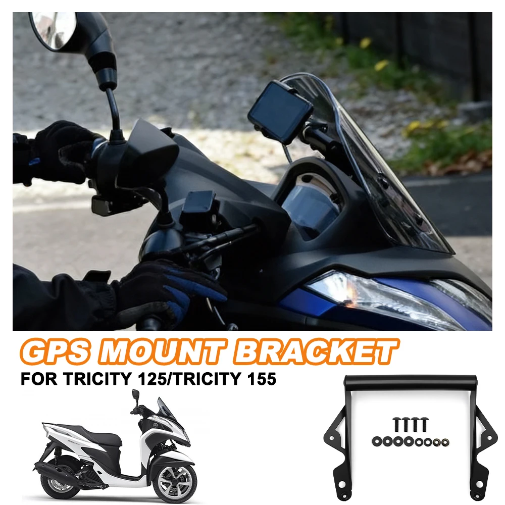 

Motorcycle Phone Mount Bracket For Tricity 125 2014-2021 TRICITY 155 2016-2021 Navigation Windshield GPS Phone Holder Stand
