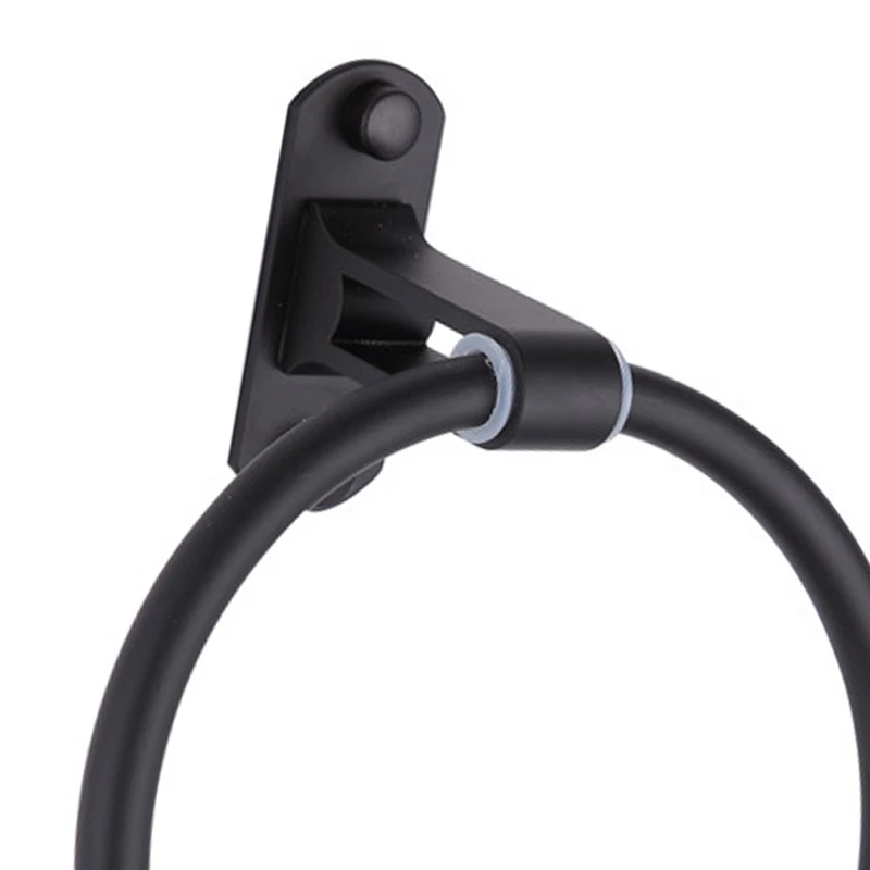 Black Towel Rack Bathroom Towel Ring Towel Rack Wall Mounted Round Towel Ring