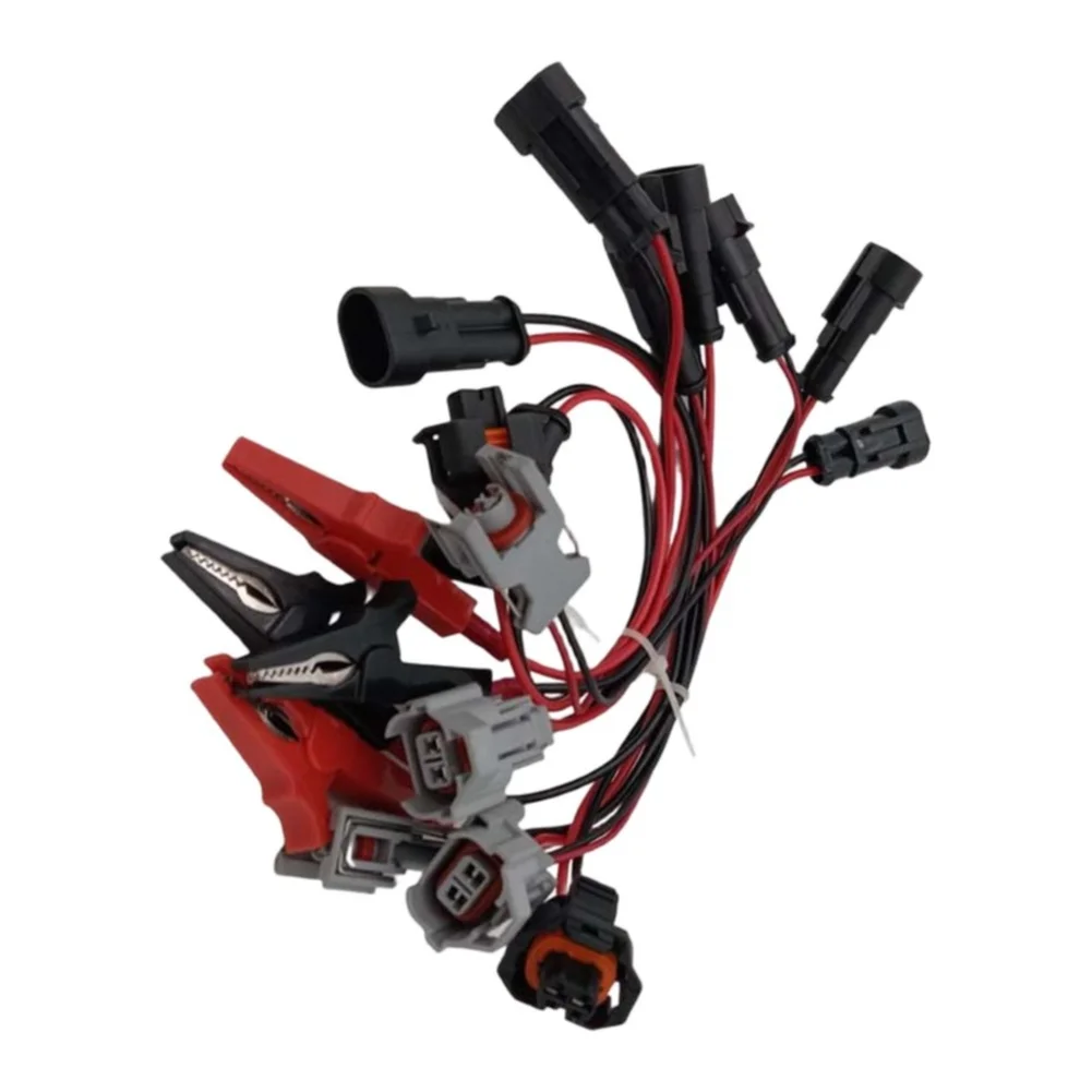 7pcs Common Rail Injector Diagnostic Harness Nozzle Adapter Cable Set For For Denso For Siemens Diesel Nozzle Testing Tool