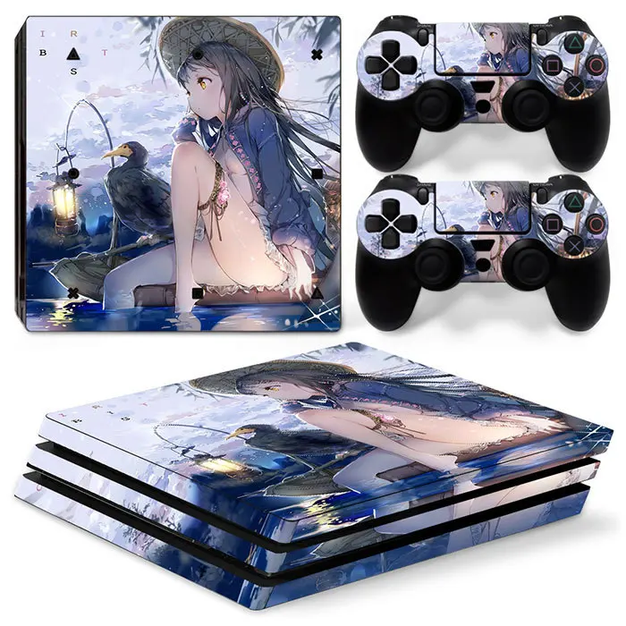 For PS4 Pro Anime Character Sticker, High-Quality Vinyl Decal