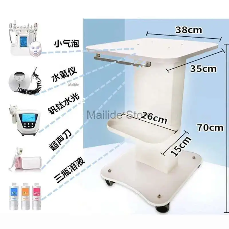 

Light Luxury Acrylic Salon Trolleys Beauty Salon Tool Trolley Modern Salon Furniture Simple Home Multi-layer Rack with Wheels
