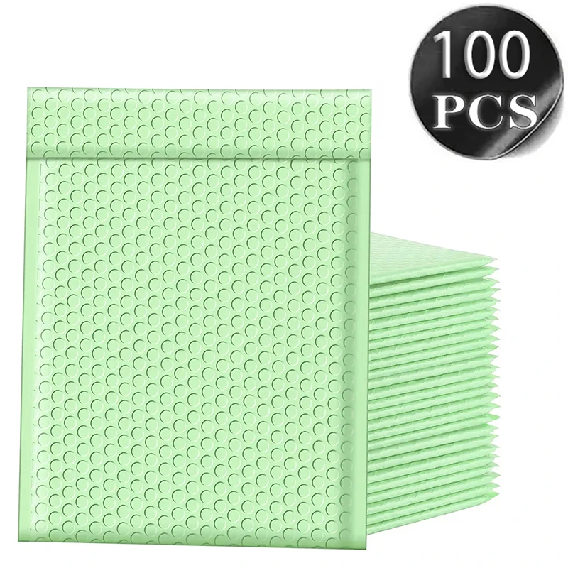 Avocado Green Bubble Self‑Seal Padded Envelopes Waterproof Bubble Shipping Bags for Jewelry Cosmetic Small Business Mailing