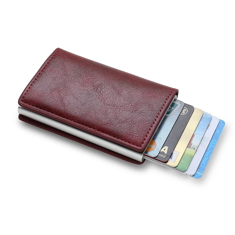 Carbon Fiber Kreditkarte Halter Brieftaschen Männer Marke Rfid Schwarz Magie Trifold Leder Dünne Mini Brieftasche Kleine Geld Tasche Männlichen Geldbörsen