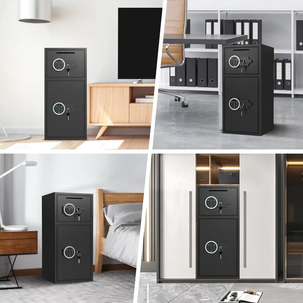 7.0 Cu ft Extra Large Home Safe Box Fireproof Waterproof, Digital Home Security Safe Box with Deposit Slot & Metal Storage Box