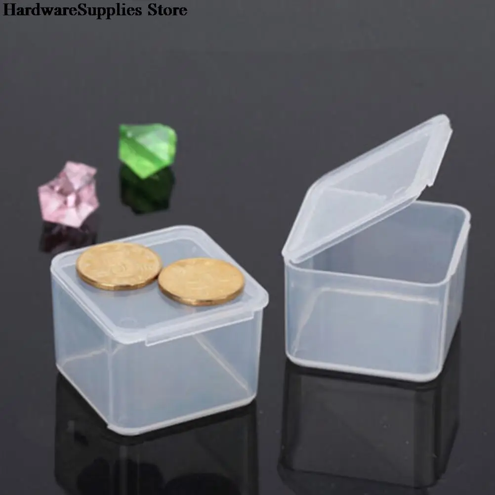 NEW Compartments Clear Nail Art Gel Polish Remover Cleaning Cotton Pad Swab Container Organizer Holder Storage Box