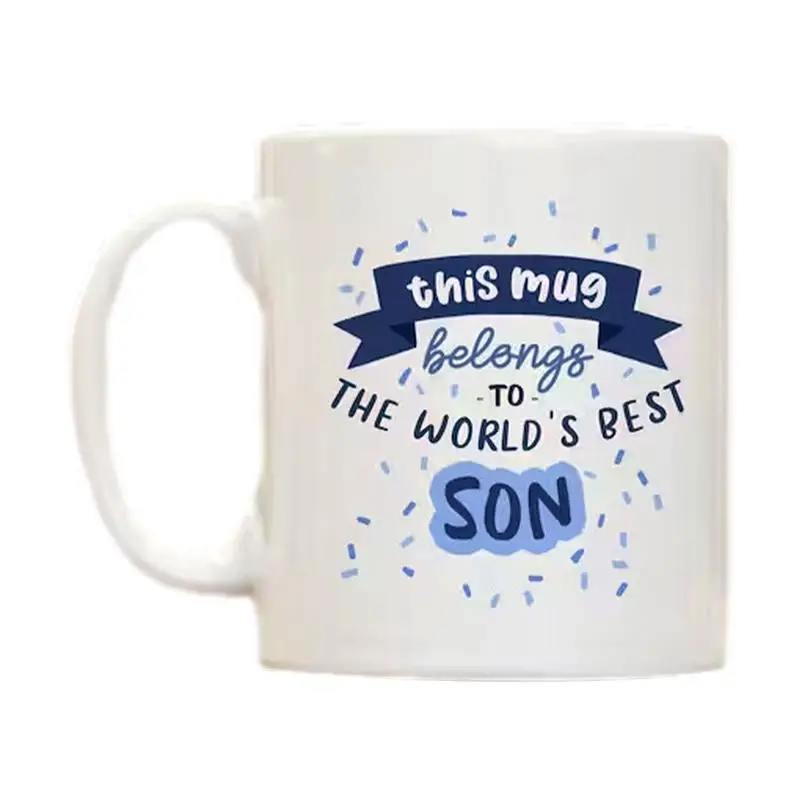 Ceramic Dad Mug 350ml Coffee Mug For Son World's Best Dad & Son Coffee Cup Novelty To My Son Mug Unique Gag Dad Cup Creative