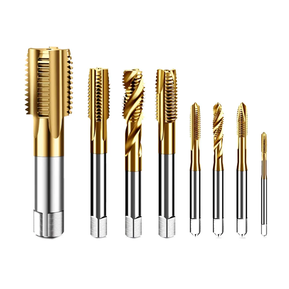 Hss Titanium Steel Screw Tap Coated Metric Spiral Straight groove Thread M2 M2.5 M3 M3.5 M4 M5 M6 Hand Tr Right Thread