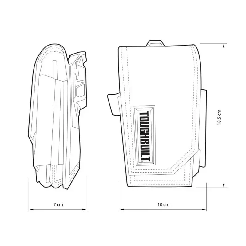 Imagem -03 - Toughbuilt-quick Hang Cell Phone Pouch Tool Case Tb-ct33p