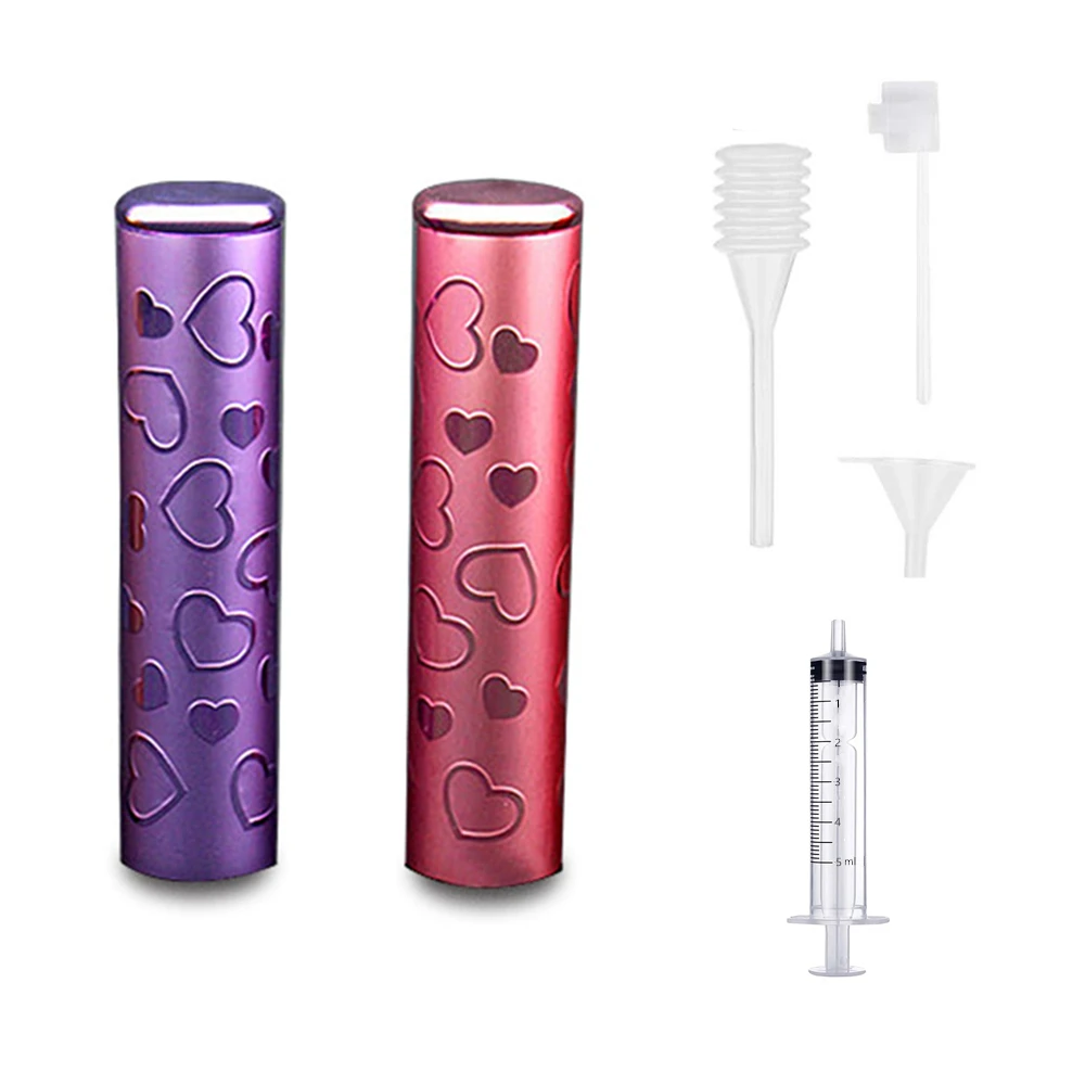 2PCS+4 Tools 7ml Portable Perfume Atomizer with Dispenser Tool, Refillable Container Small Cologne Spray Bottle Liquid Sprayer