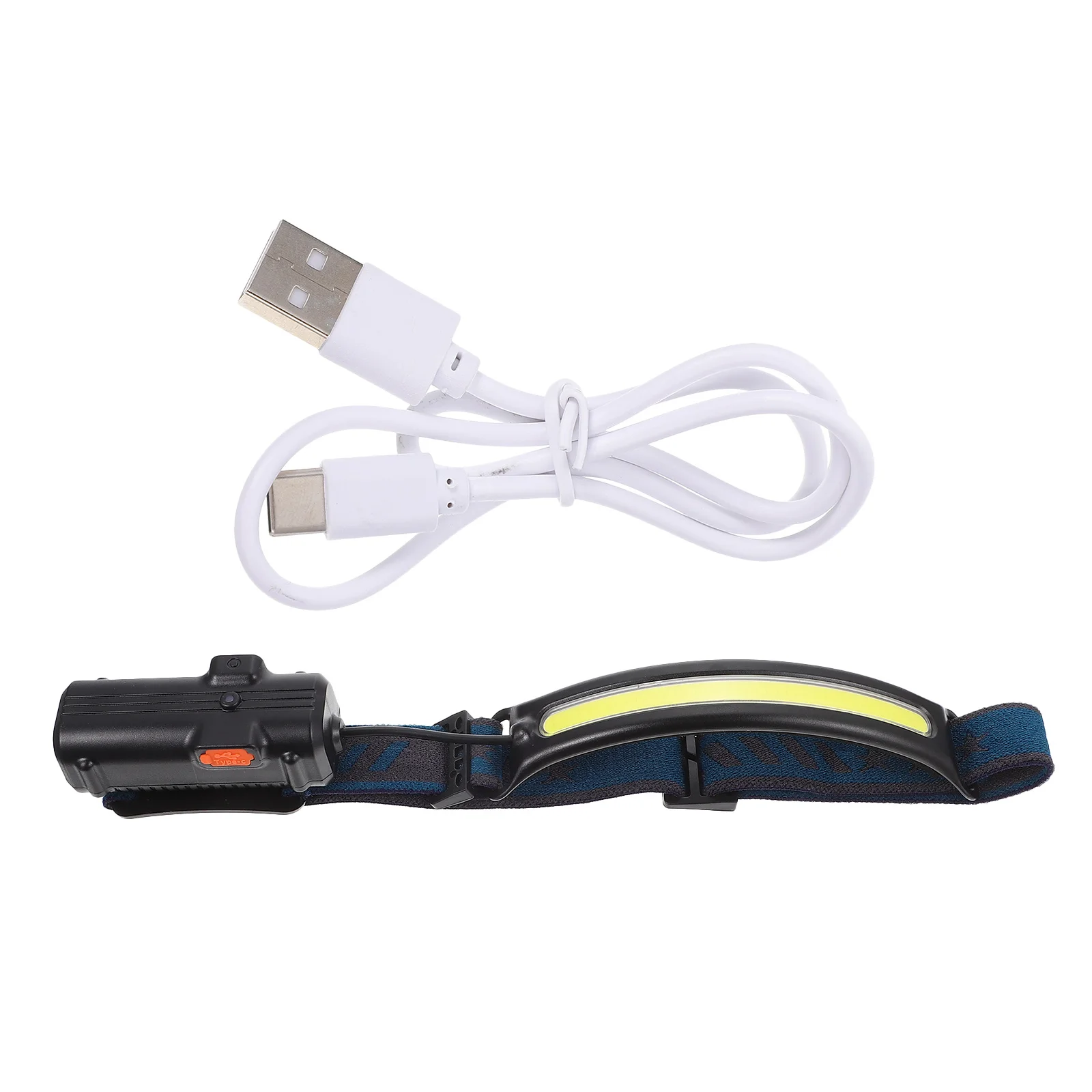

1 Set Adjustable Usb Charging Headlamp Super Bright Floodlight Large Capacity Outdoor Working Lamp For Camping Cycling