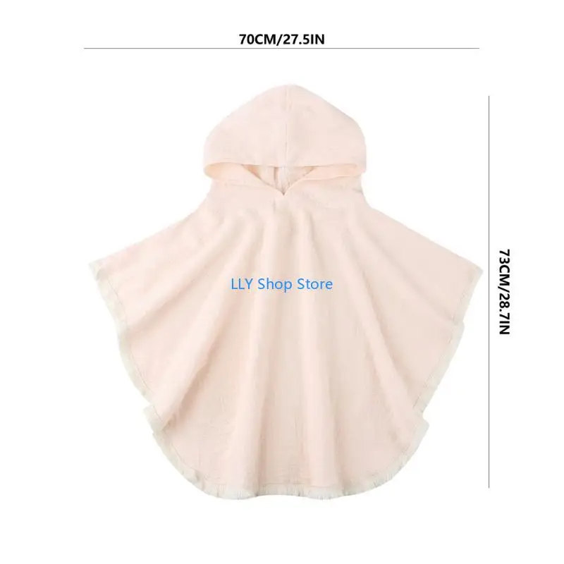 منشفة استحمام T8UD للأولاد والبنات مكونة من طبقتين من رداء حمام يسمح بالتهوية وملابس نوم للرضع