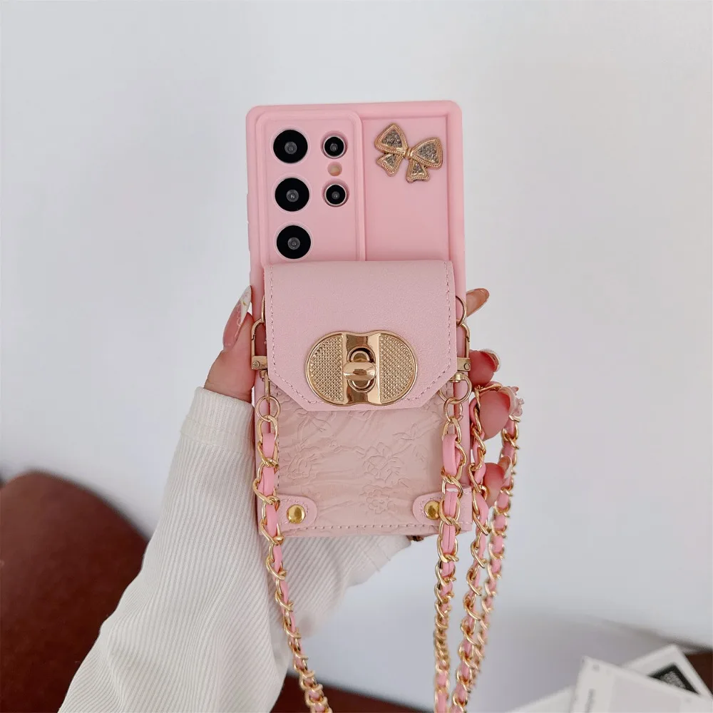 Crossbody Brieftasche Kartenhalter Handyhülle für Samsung S25 S26 Ultra S24 S21 FE S23 S22 Plus A17 A06 A16 A56 A36 A55 A35 A15 Cover