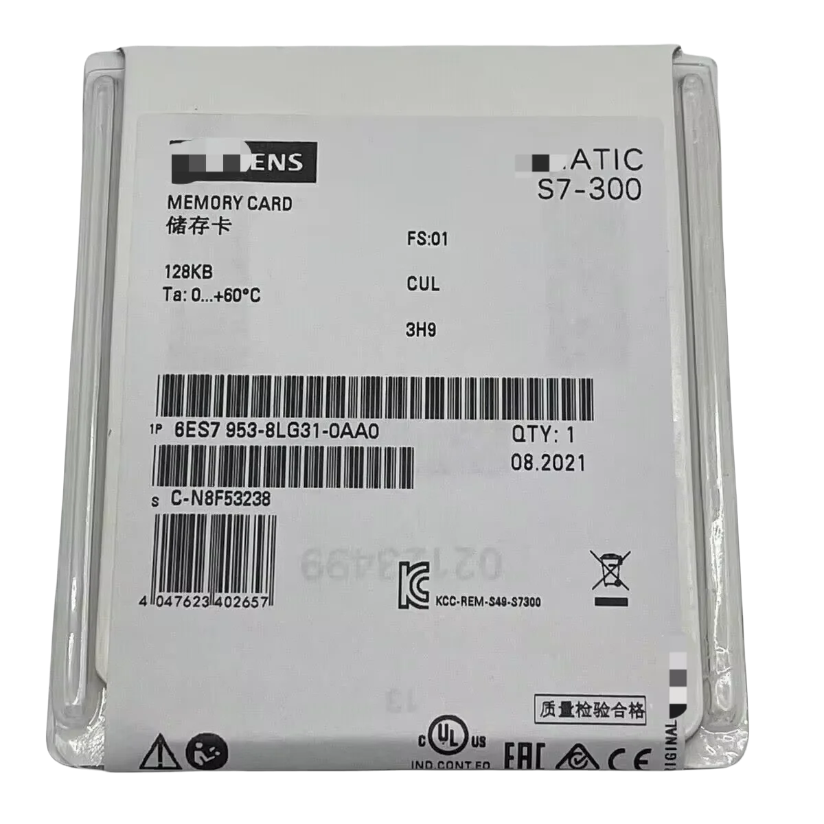 6ES7 953-8LG31-0AA0 Memory Card for S7-300/C7/ET 200 6ES7 953-8LG31-0AA0