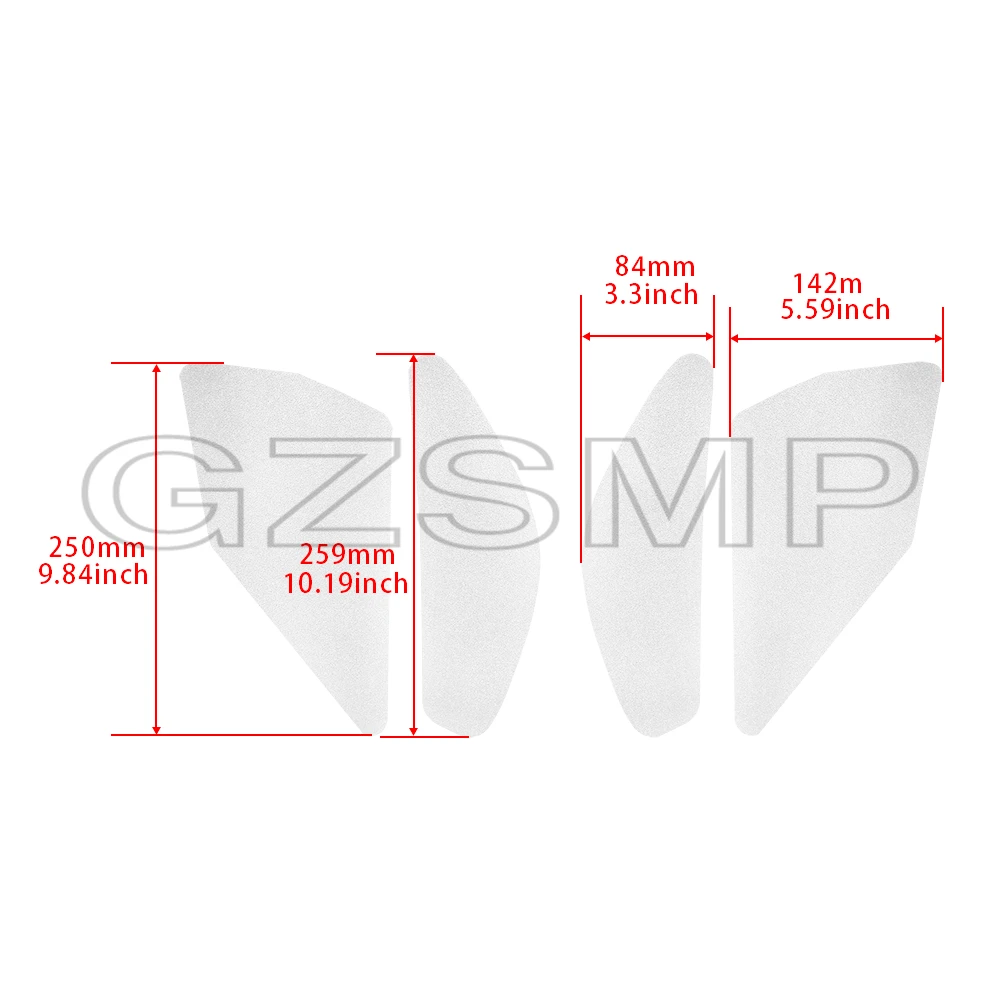 Motorcycle Anti Slip Fuel Tank Pads Sticker Side Gas Knee Grip Traction Decals fit For Kawasaki ZX10R ZX10RR Ninja 2011-2022