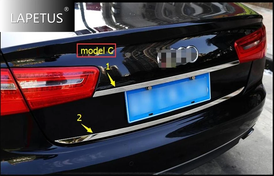 

Защитная накладка на корпус задней двери из нержавеющей стали для Audi A6 Sedan 2013-2017 Автоматический внешний ремонтный комплект, аксессуары