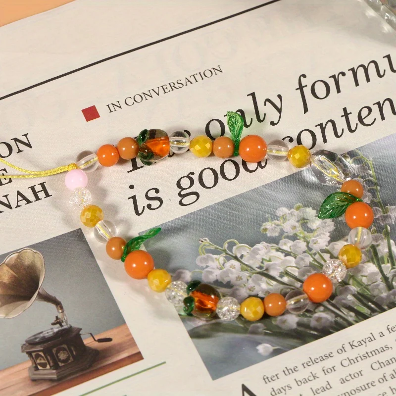 

Classic and Cute Leaf Shaped Mobile Phone Chain Fashionable and Luxurious Anti Loss Mobile Phone Pendant Keychain