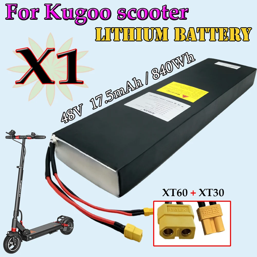 

For Kugoo X1/X1Plus Scooter Specific Lithium Battery 48V 17500mAh Rechargeable Battery 13S5P