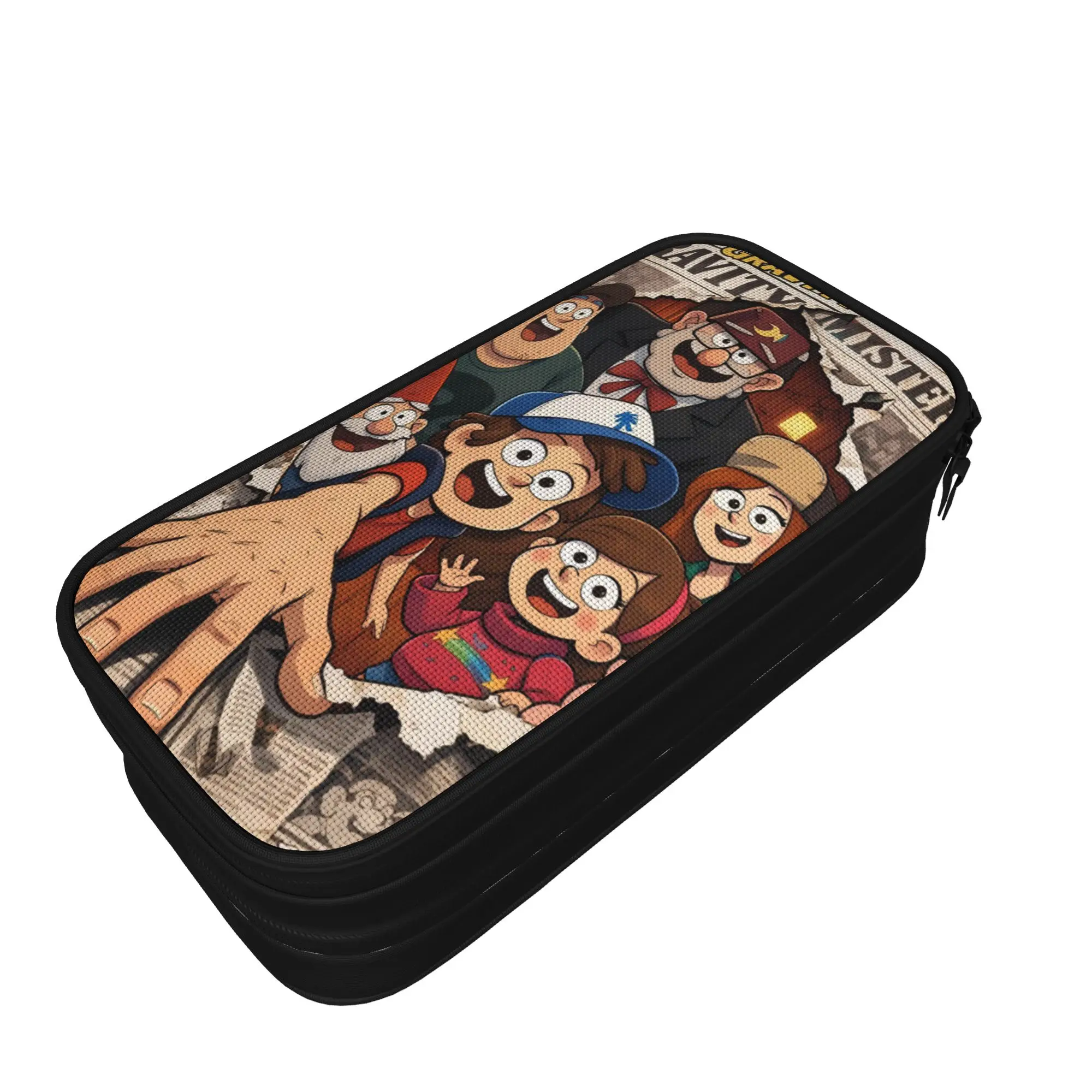 G-Gravity Falls Pencil Cases Lovely   Pen Bag Kids Large Storage School Supplies Cosmetic Pencilcases