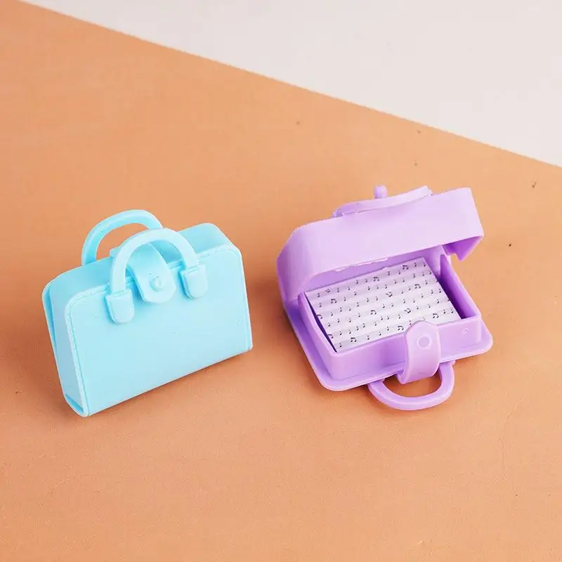 5Pcs Dolls Mini Bags Clothes Accessories 1/12 Dollhouse Simulated Handbag School Bag Music Score Model Study Decoration Toys