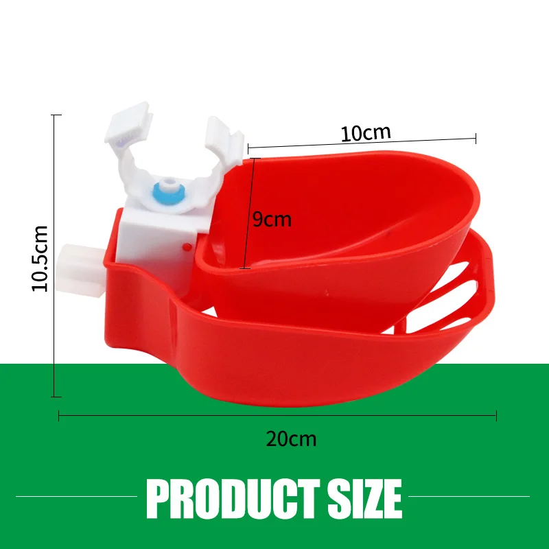 10 قطعة أكواب سقي الدجاج الأوتوماتيكية ذاتية التعبئة وحدة تغذية مياه الدواجن مع شبكة للكتاكيت والبط والأوز مزرعة لوازم الدواجن