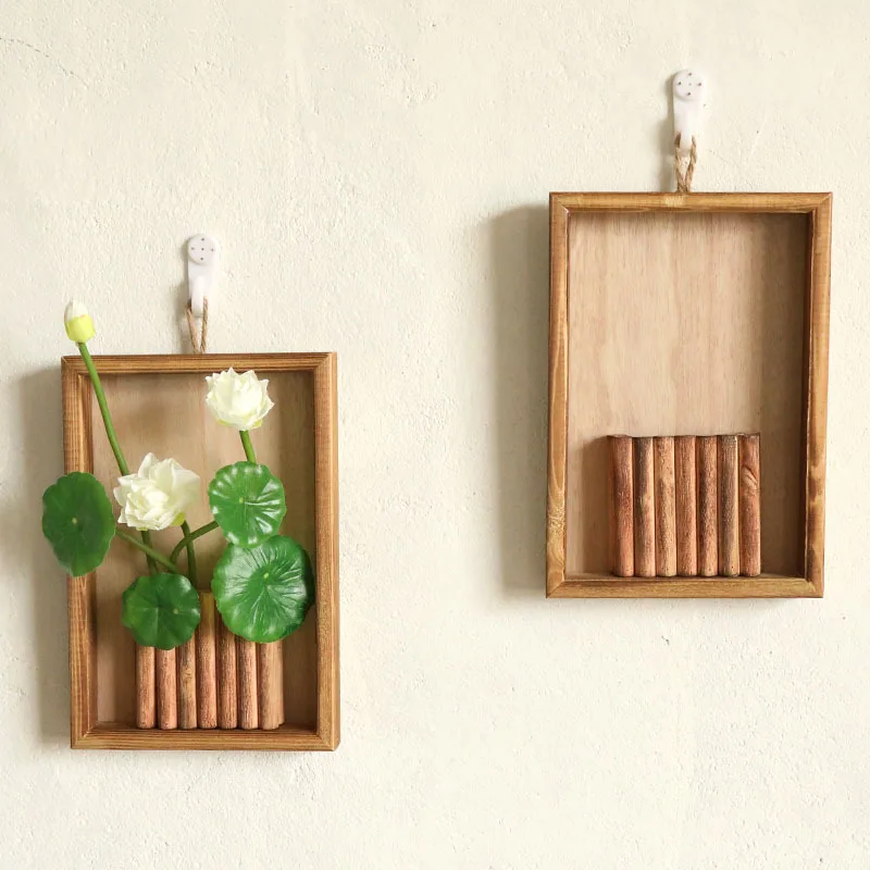 Handmade Nordic Solid Wood Photo Frame Wall Hanging for Living Room Balcony Background - Ideal for Decorating  Hiding Wall Flaws