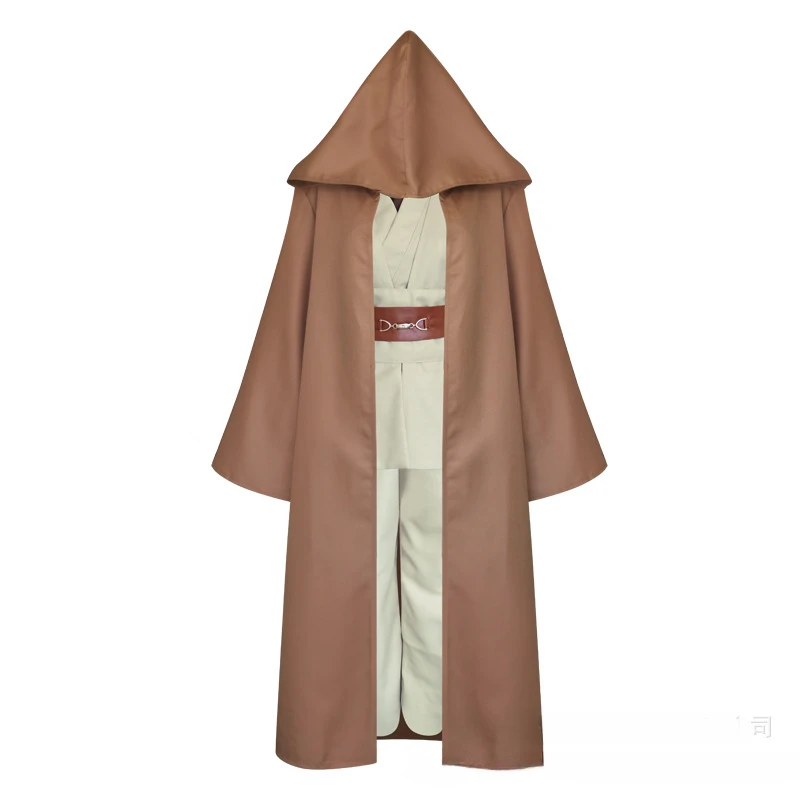 2024 New Cos Realistic Jedi Costume Halloween or Cosplay with Belt and Boots Cloak Cosplay Costume Full Set Outfit