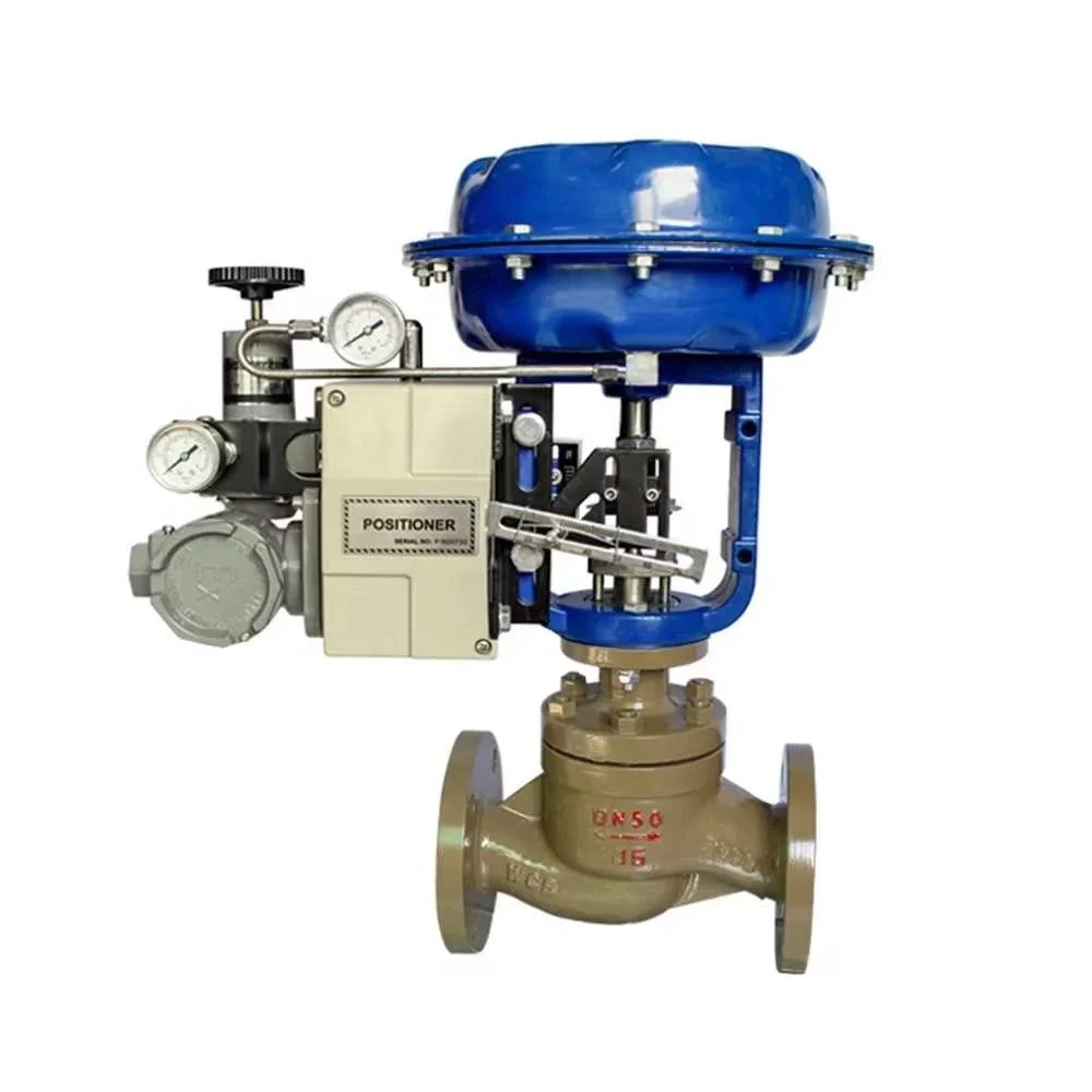 DKV ZJHP WCB Pneumatic Globe Control Valve Flange Pneumatic Globe Control Valve with YT1000 positioner