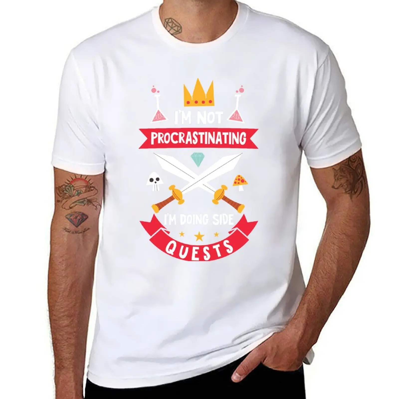 

I'm Not Procrastinating I'm Doing Side Quests - Funny RPG Gamer T-Shirt t shirt custom print essential t shirt T-Shirt