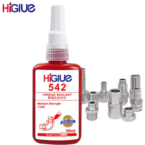 542 Liquid PTFE Thread Sealant Adhesive Medium Strength Anaerobic Pipe Thread Sealing Glue For M50 Refrigerate Equipment 50ml