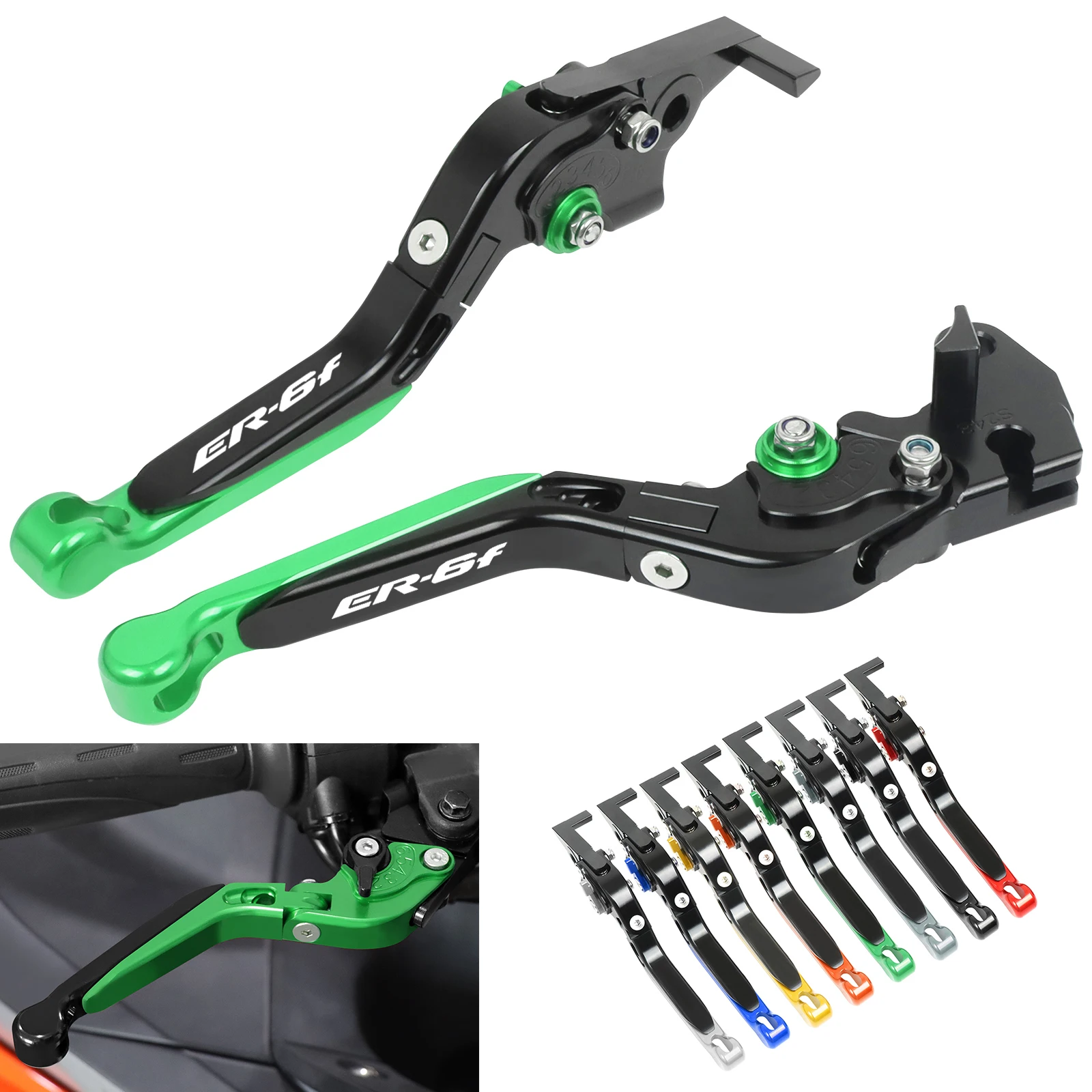 

Motorcycle Adjustable Extendable Brake Clutch Levers Accessories For Kawasaki ER 6F 2009-2016 ER-6F ER 6 F ER6 F ER6F